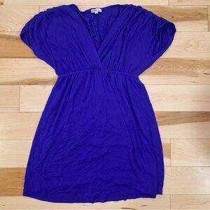 Purple Maternity Empire Waist Dress Casual Everyday Momcore